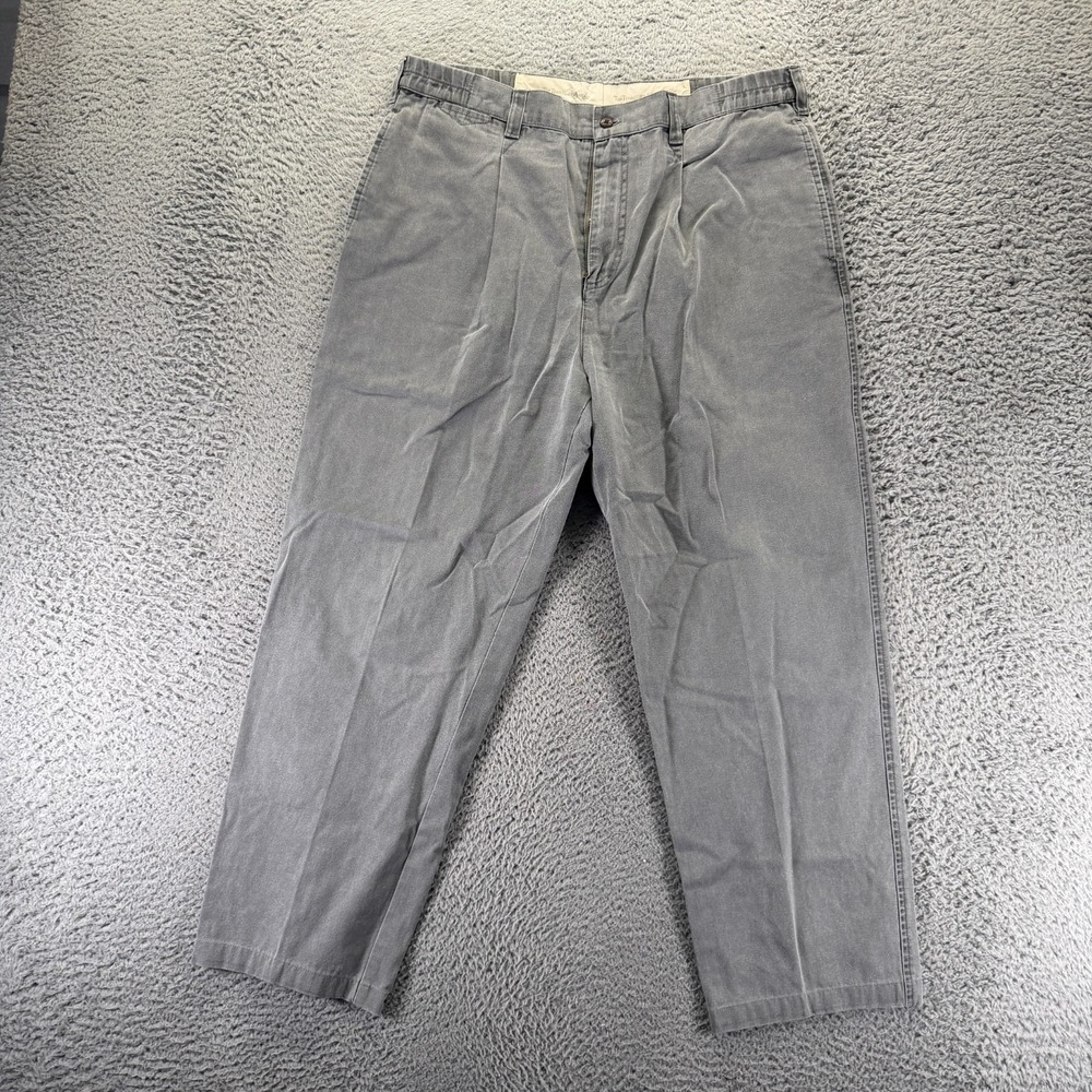 VTG The Territory Ahead Pant Mens L Gray Cotton Chino Straight Business Office